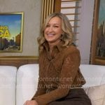 Lara's brown lace blouse on Good Morning America Lara's brown lace blouse on Good Morning America