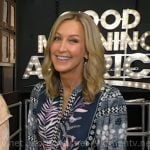 Lara's floral v-neck blouse on Good Morning America