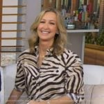 Lara’s zebra stripe blouse on Good Morning America