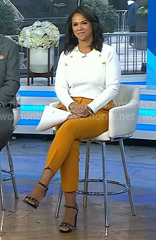 Laura's black studded sandals on Today