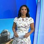 Laura’s white floral print midi dress on Today