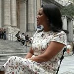 Laura’s white floral print midi dress on Today Laura’s white floral print midi dress on Today