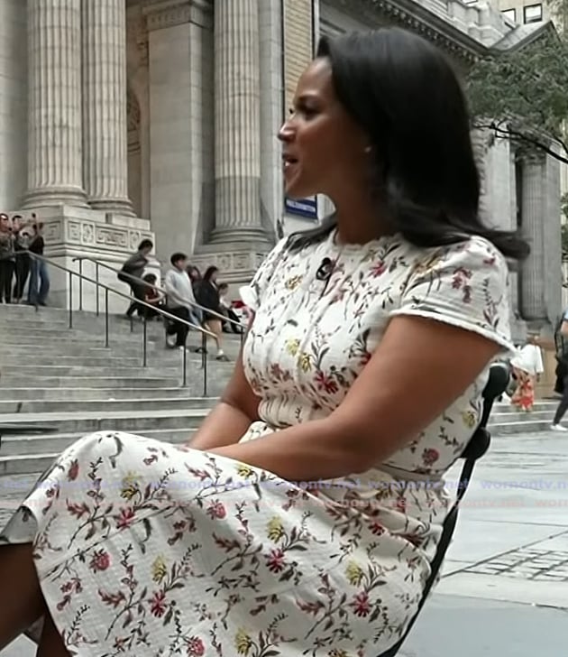 Laura's white floral print midi dress on Today