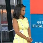 Laura’s yellow lace trim midi dress on Today Laura’s yellow lace trim midi dress on Today