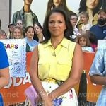 Laura’s yellow sleeveless shirt and floral skirt on Today