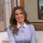 Leslie’s blue striped shirt on Good Morning America Leslie’s blue striped shirt on Good Morning America
