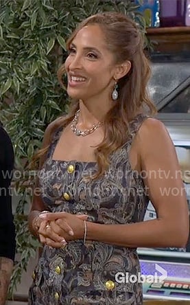 Lily’s paisley print button front dress on The Young and the Restless Lily’s paisley print button front dress on The Young and the Restless