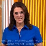 Lindsey’s blue short-sleeve shirtdress on CBS Mornings Lindsey’s blue short-sleeve shirtdress on CBS Mornings