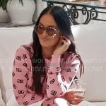 Lisa’s pink print sweater and pants on The Real Housewives of Salt Lake City