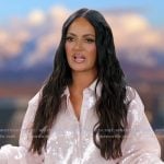 Lisa's pink sequin confessional dress on The Real Housewives Ultimate Girls Trip