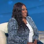 Loni Love’s snake skin print blazer on Tamron Hall Show Loni Love’s snake skin print blazer on Tamron Hall Show