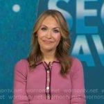 Lori's pink long sleeve polo sweater on Good Morning America