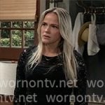 Lulu’s black lace top on General Hospital Lulu’s black lace top on General Hospital
