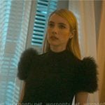 Madison’s black fur sleeve dress on American Horror Story Madison’s black fur sleeve dress on American Horror Story