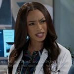 Madison's chain print blouse on Beyond the Gates
