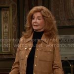 Maggie’s beige suede jacket on Days of our Lives Maggie’s beige suede jacket on Days of our Lives