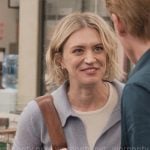 Mare’s blue short-sleeve polo sweater on The Paper