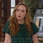 Mariah’s gree t-shirt on The Young and the Restless Mariah’s gree t-shirt on The Young and the Restless