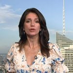 Maria’s beige floral v-neck dress on Today