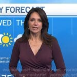 Maria’s burgundy wrap dress on Today Maria’s burgundy wrap dress on Today