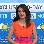 Maria’s orange colorblock dress on Today Maria’s orange colorblock dress on Today