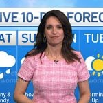 Maria’s pink plaid pleated hem dress on Today