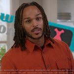 Marqui’s orange button down shirt on All American