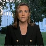 Mary’s black blazer with gold buttons on Good Morning America Mary’s black blazer with gold buttons on Good Morning America