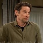 Matt’s green linen button down shirt on The Young and the Restless