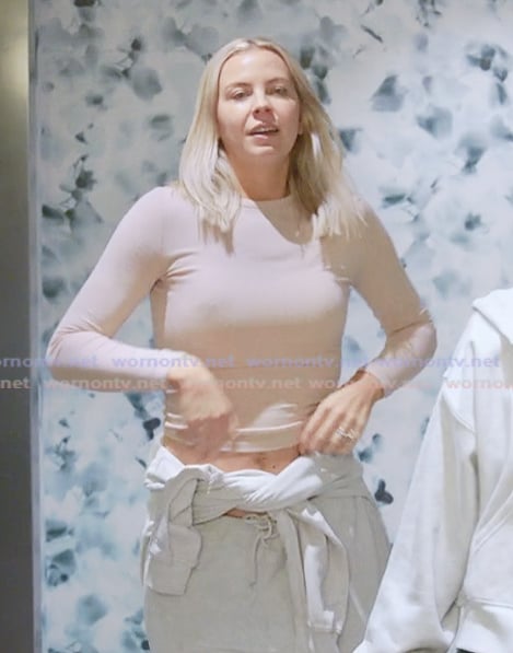 Mayci's pink long sleeve top on The Secret Lives of Mormon Wives