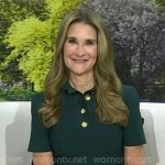 Melinda Grench Gates’s dark green polo dress on Today Melinda Grench Gates’s dark green polo dress on Today