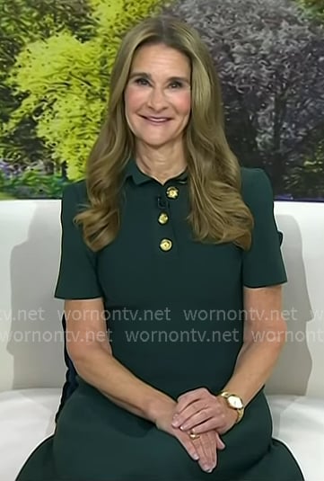 Melinda Grench Gates’s dark green polo dress on Today