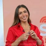 Melissa’s red button down shirt on Today