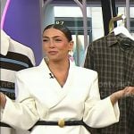 Melissa’s white blazer dress and belt on Today
