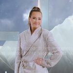 Meredith’s sequin cut scene blazer on The Real Housewives of Salt Lake City Meredith’s sequin cut scene blazer on The Real Housewives of Salt Lake City