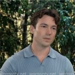 Michael's blue knit polo shirt on General Hospital