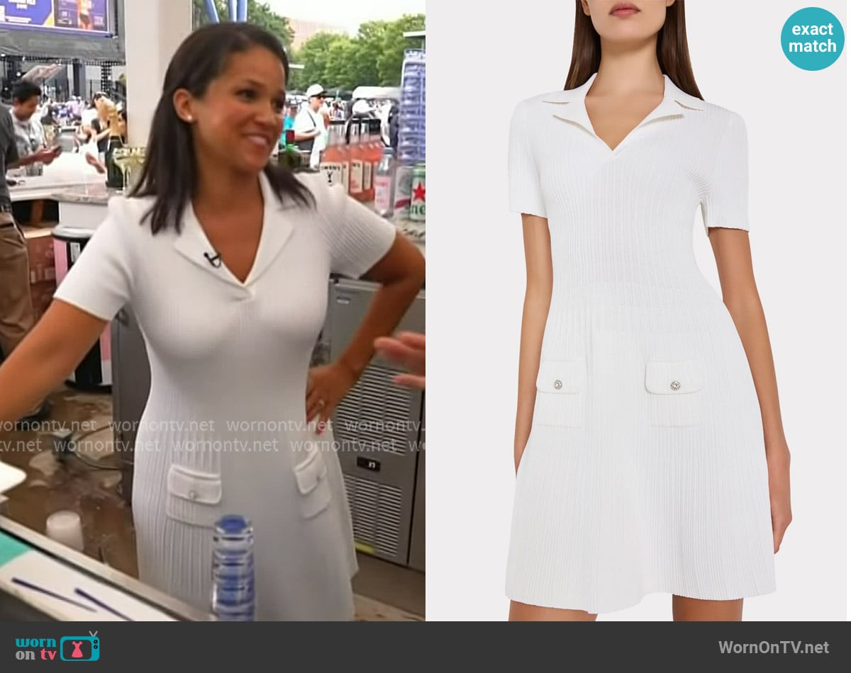 Milly Romy A-Line Rib Knit Mini Dress worn by Laura Jarrett on Today