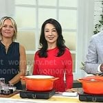 Ming-Na Wen’s red midi dress on Today Ming-Na Wen’s red midi dress on Today