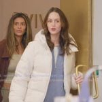 Miranda’s white padded jacket on The Secret Lives of Mormon Wives Miranda’s white padded jacket on The Secret Lives of Mormon Wives