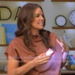 Monica's brown mock neck top on Live with Kelly and Mark Monica's brown mock neck top on Live with Kelly and Mark