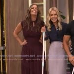 Monica’s burgundy maxi dress on Live with Kelly and Mark Monica’s burgundy maxi dress on Live with Kelly and Mark