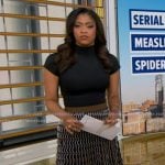 Morgan’s scalloped detail skirt on Good Morning America