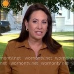 Nancy Cordes’s brown collared dress on CBS Mornings Nancy Cordes’s brown collared dress on CBS Mornings