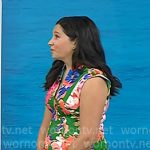Natalie Rizzo’s floral v-neck dress on Today