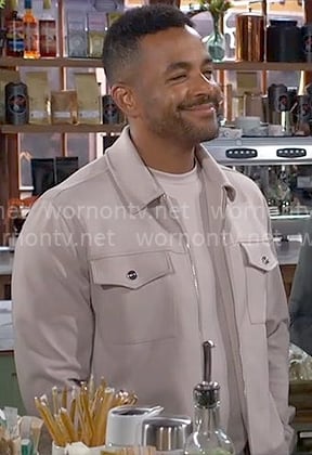Nate’s light beige jacket on The Young and the Restless Nate’s light beige jacket on The Young and the Restless