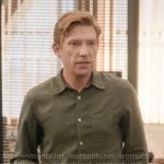Ned’s green button down shirt on The Paper