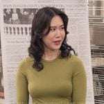 Nicole’s green long sleeve tee on The Paper