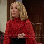 Nikki’s red polka dot blouse on The Young and the Restless Nikki’s red polka dot blouse on The Young and the Restless