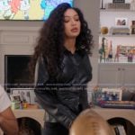 Olivia’s black leather jacket on All American Olivia’s black leather jacket on All American