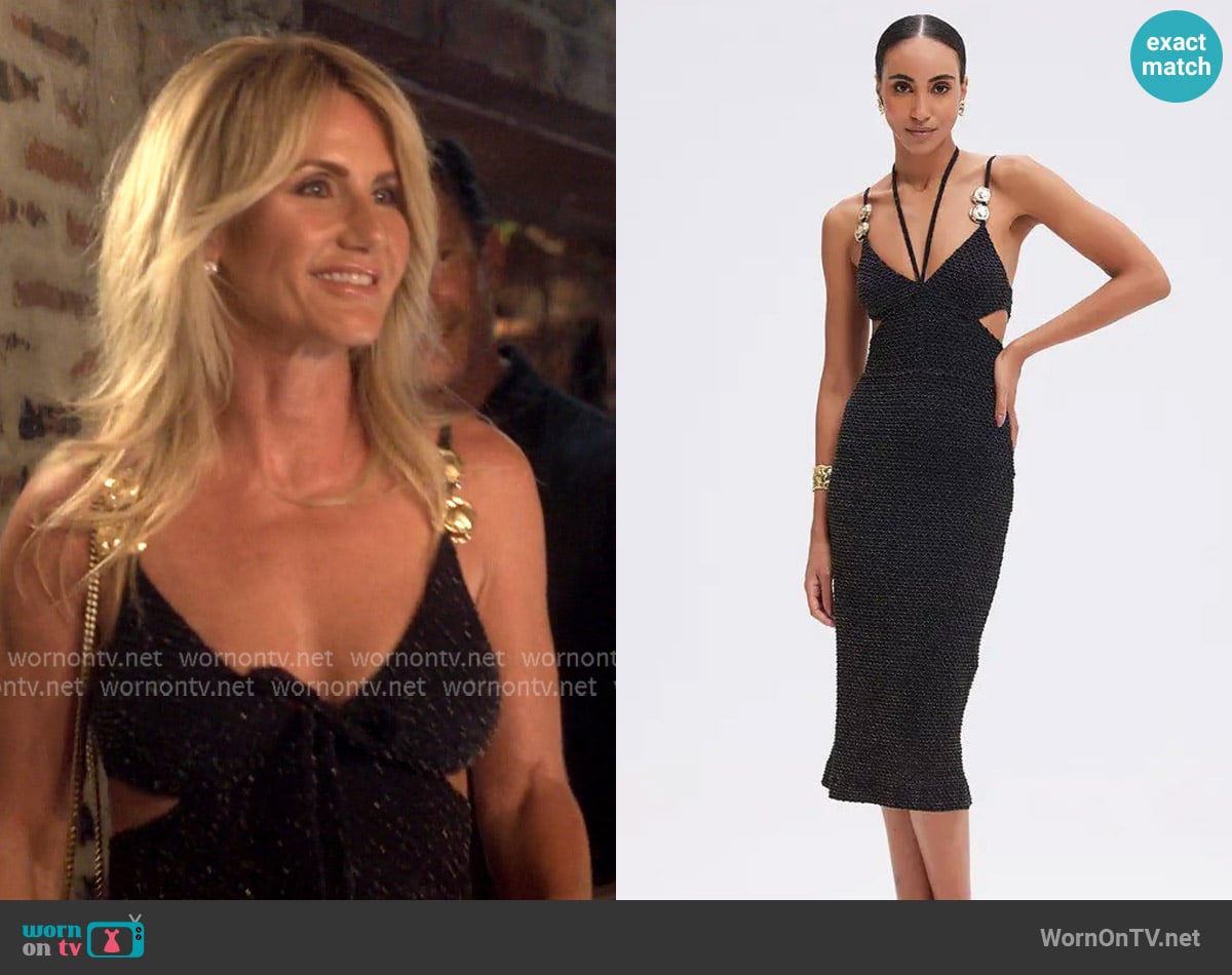 Patbo Gavea mesh cut out midi dress worn by Alisa Maniaci on Earle Meets World Patbo Gavea mesh cut out midi dress worn by Alisa Maniaci on Earle Meets World